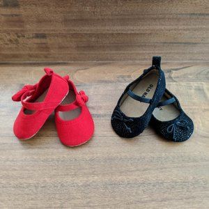2 Pair of Infant Soft Sole Crib Dress Shoes